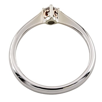 9ct White Gold Clogau Diamond 10pts Solitaire Ring Size J